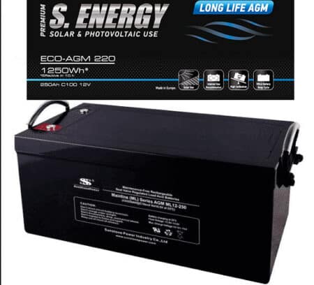 Μπαταρία 220ah c20 / 250ah c100. S. Energry 220/25ah c100 μπαταρίες βαθιάς εκφόρτισης